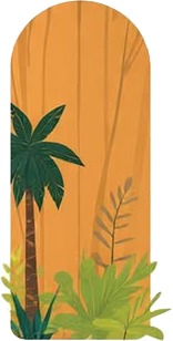 a wooden sign with a palm tree on it.jpg